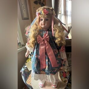 Betty Jane Carter/ Goebel musical porcelain doll. Approx 26”tall “Lauren”